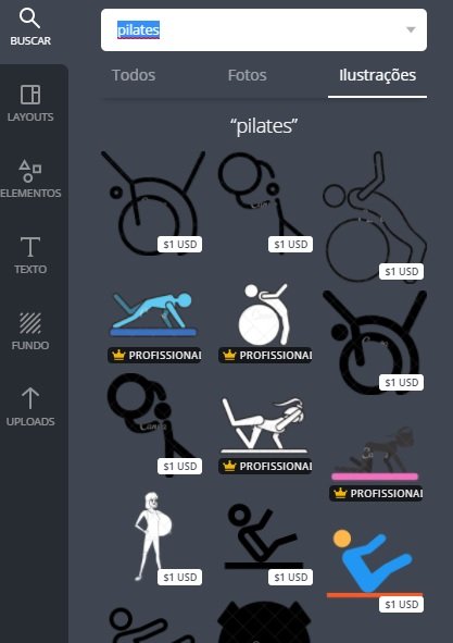 redes sociais de studios de pilates